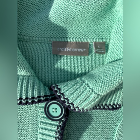 Nice Croft & Barrow Button Up Sweater Women’s Size L - Picture 10 of 11